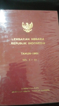 Image of Lembaran Negara Repubik Indonesia Tahun