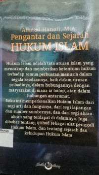 Pengantar Dan Sejarah Hukum Islam