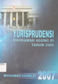 Image of Yurisprudensi Mahkamah Agung RI Tahun 2006